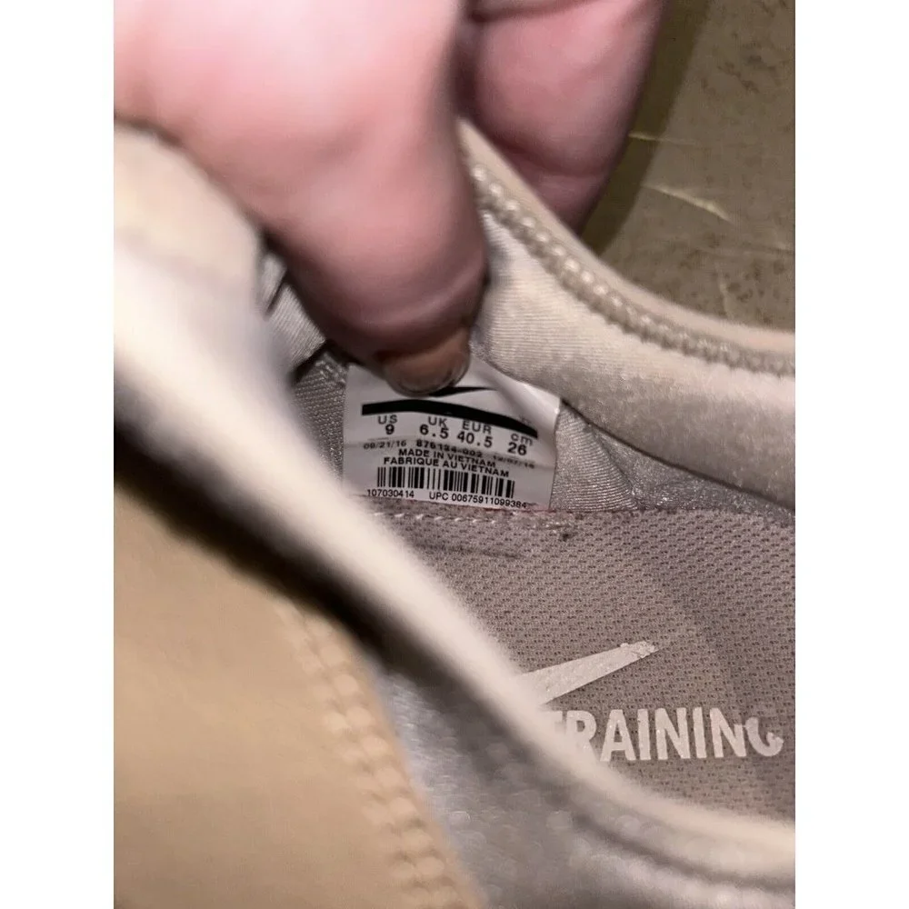 Nike Air Zoom Nikelab Cross Training Tan Color Low Top Athletic Sneakers Size 9